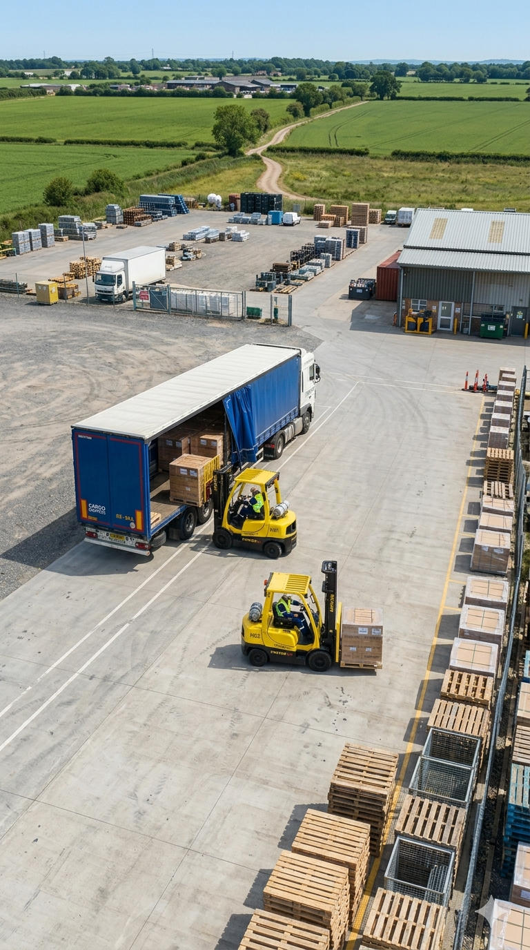 Empilhadeira Yale AMG em operação industrial